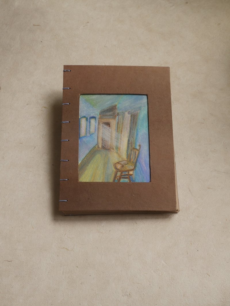 手工書/手工繪畫筆記本/手工裝訂/日記本 - 筆記本/手帳 - 紙 咖啡色