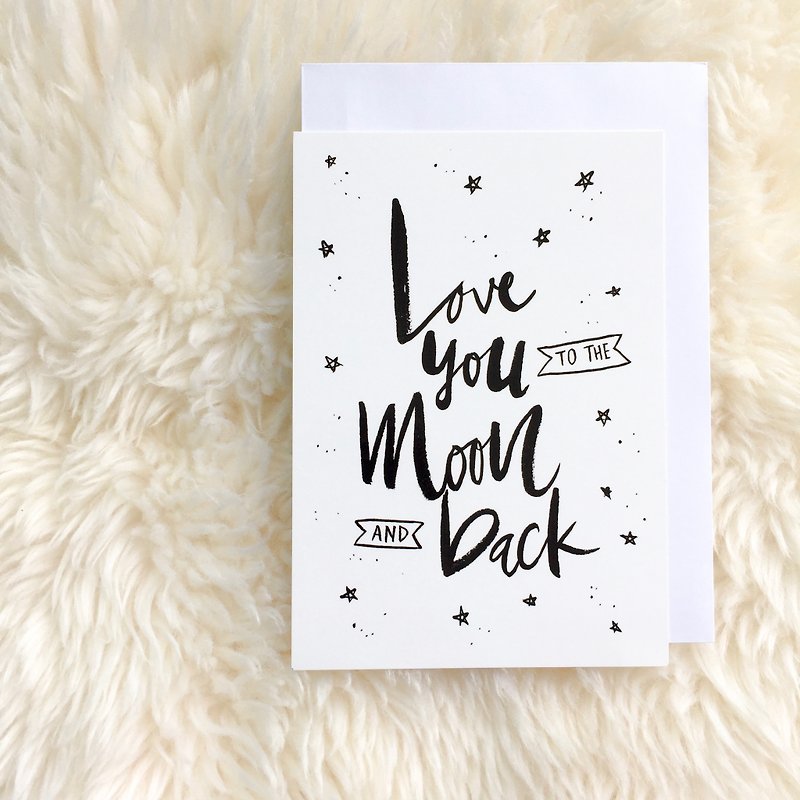 Love You to the Moon and Back Card - การ์ด/โปสการ์ด - กระดาษ 