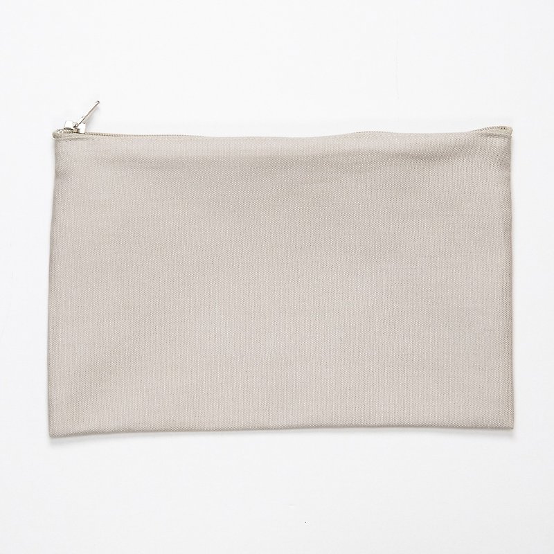 Zipper Pouch for  Embroidery - Khaki - Knitting, Embroidery, Felted Wool & Sewing - Cotton & Hemp Khaki