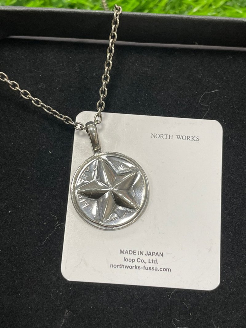 Japan North Works N-525A Pentagram Morgan Silver Coin Sterling Silver Necklace - สร้อยคอ - เงินแท้ 