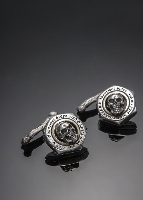 2 Abnormal Sides Let's Ride Collection Nut Cufflink with skull and bone | 螺帽骷髏袖釦(骨頭版)