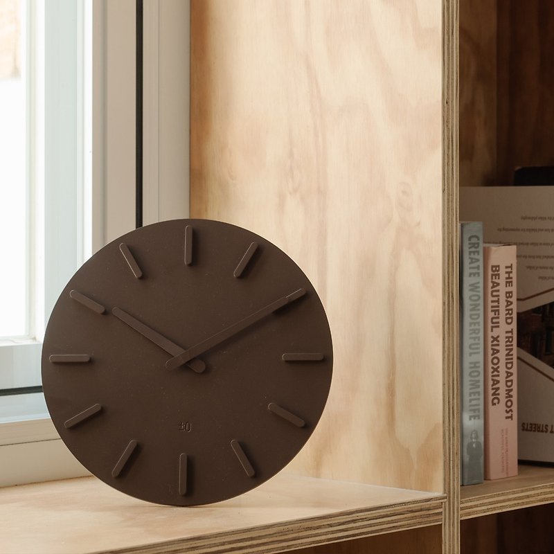 正負零 ZZC-X020 時鐘 咖啡色 - 時鐘/鬧鐘 - 樹脂 咖啡色