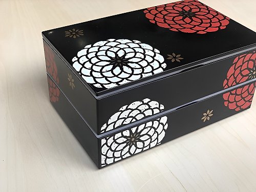 東京食器 - 讓你的料理變漂亮 百華系列 方形雙層便當盒 黑 /HAKOYA