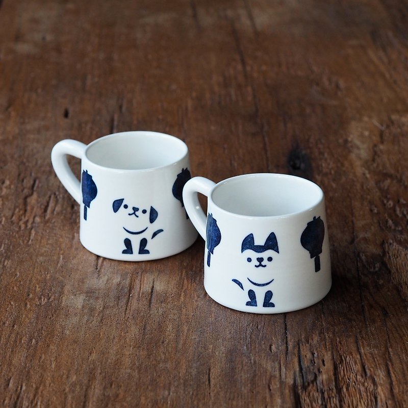 Mini Yamagata Cup 260ml [Wangcai Laifu] Zodiac Cup - Mugs - Porcelain White
