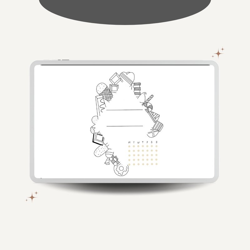 無時效電子手帳 | 苦甜巧克力月計畫 - 電子手帳及素材 - 其他材質 