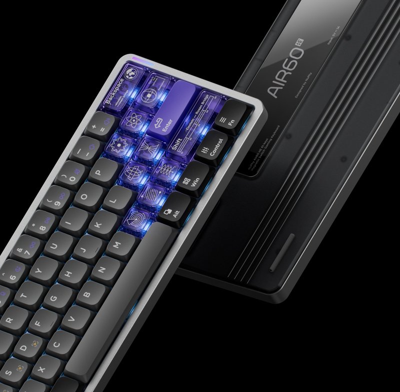 Air60 HE low-profile magnetic axis keyboard e-sports dedicated Fearless Contract tile magnetic jade mini axis single-mode 61 keys - อุปกรณ์เสริมคอมพิวเตอร์ - วัสดุอื่นๆ 