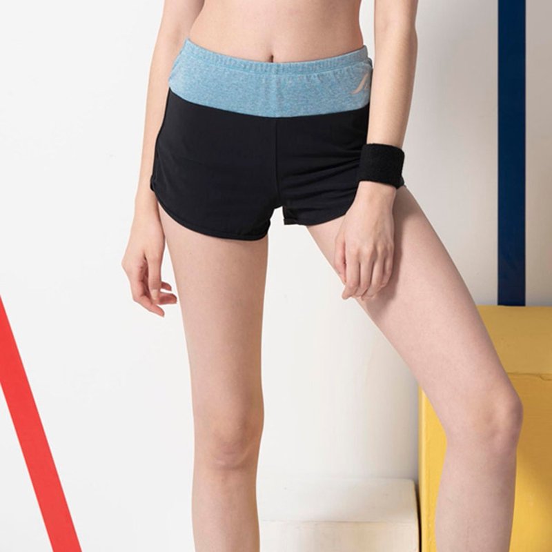 女人節新品 MIT 水陸兩用機能運動短褲 淺藍 - 女運動褲/機能褲 - 聚酯纖維 藍色