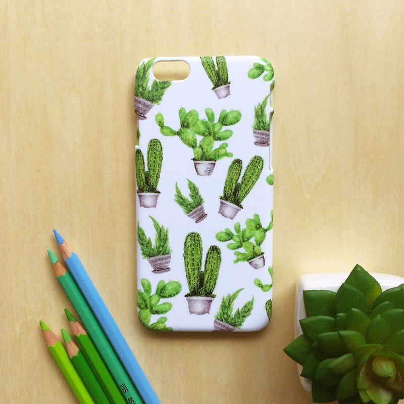 Cactus White. Matte Case( iPhone, HTC, Samsung, Sony, LG, OPPO) - Phone Cases - Plastic Green