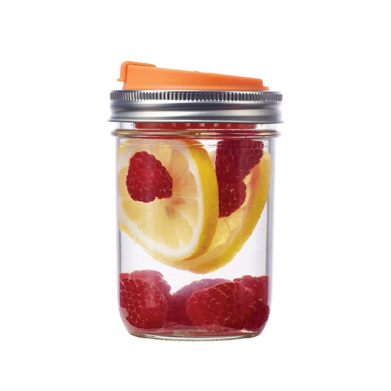 Jarware Wide Mouth Juice On-the-Go Lid - Other - Plastic Orange