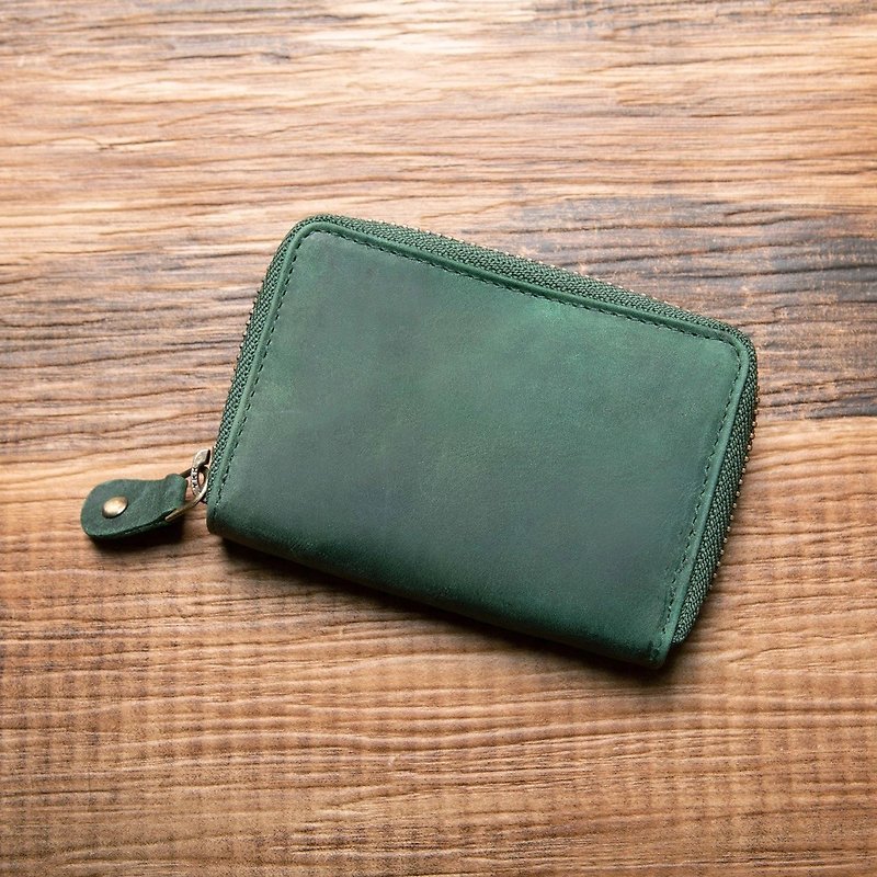 All Leather Coin Case Palm Size Mini Wallet Coin Purse Compact Cashless Japan japan - กระเป๋าสตางค์ - หนังแท้ สีส้ม