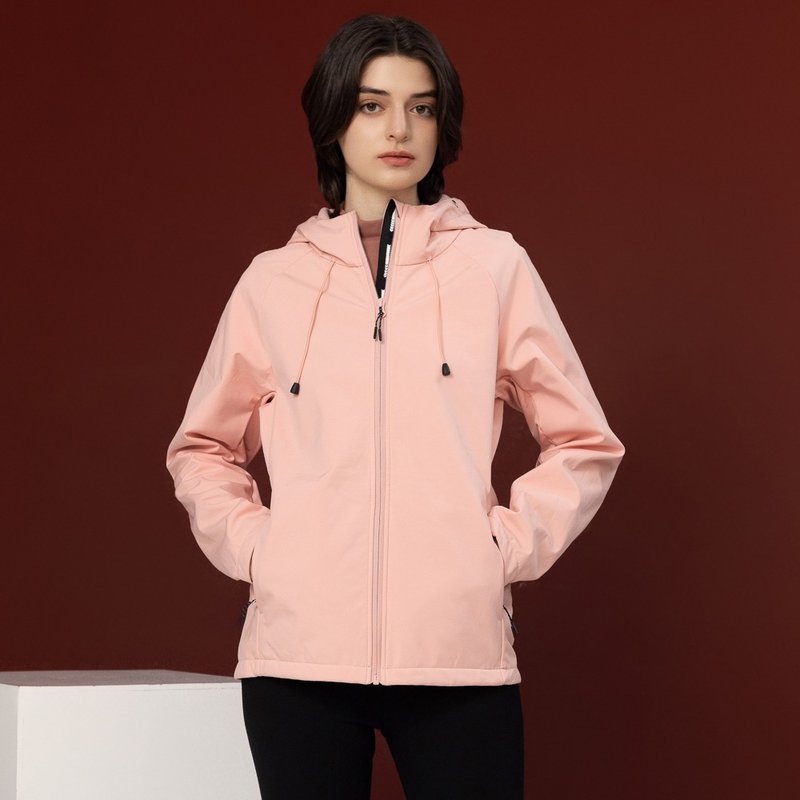 【Icare】保暖羊羔毛內裡機能風衣外套(M-L) | 刷毛外套 機能外套 - 女大衣/外套 - 聚酯纖維 粉紅色