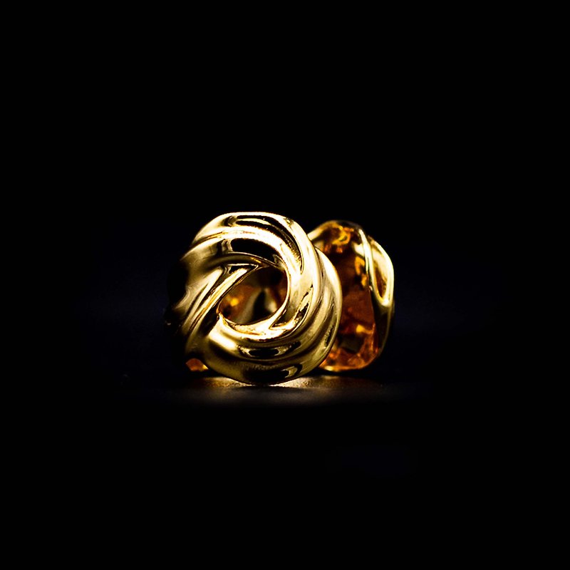 [Yang] 厚メッキ 24Kゴールドエネルギー イヤーボーン クリップ スピリチュアル ジュエリー オリジナル ニュートラル バレンタインデー ギフト - ピアス・イヤリング - スターリングシルバー ゴールド