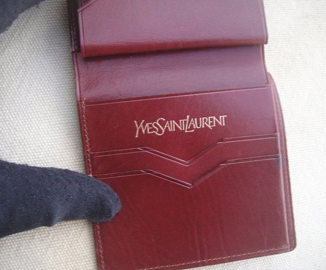 OLD-TIME] Early second-hand old bags Italian-made YSL card holder