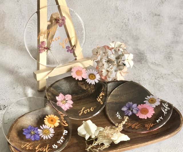 Pressed Flower Resin Coasters