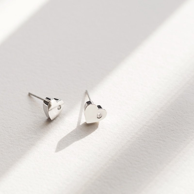 stone ハート シルバー ピアス - 項鍊 - 其他金屬 銀色