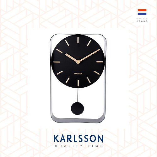 Ur Lifestyle 荷蘭Karlsson 32.5cm Wall clock Pendulum Charm black 搖擺掛鐘