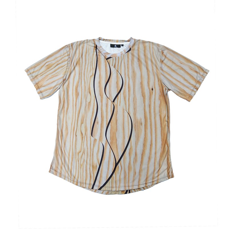 Wood Tshirt - เสื้อยืดผู้ชาย - เส้นใยสังเคราะห์ สีนำ้ตาล