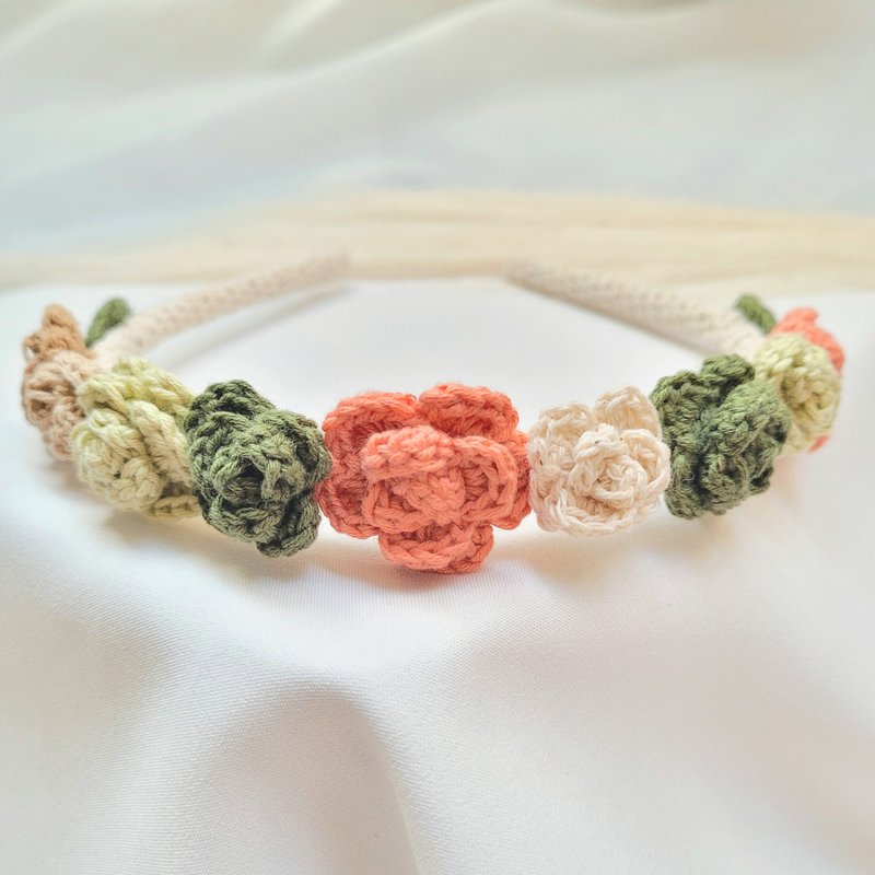 Flower lover braided headbands for adults - Hair Accessories - Polyester Orange