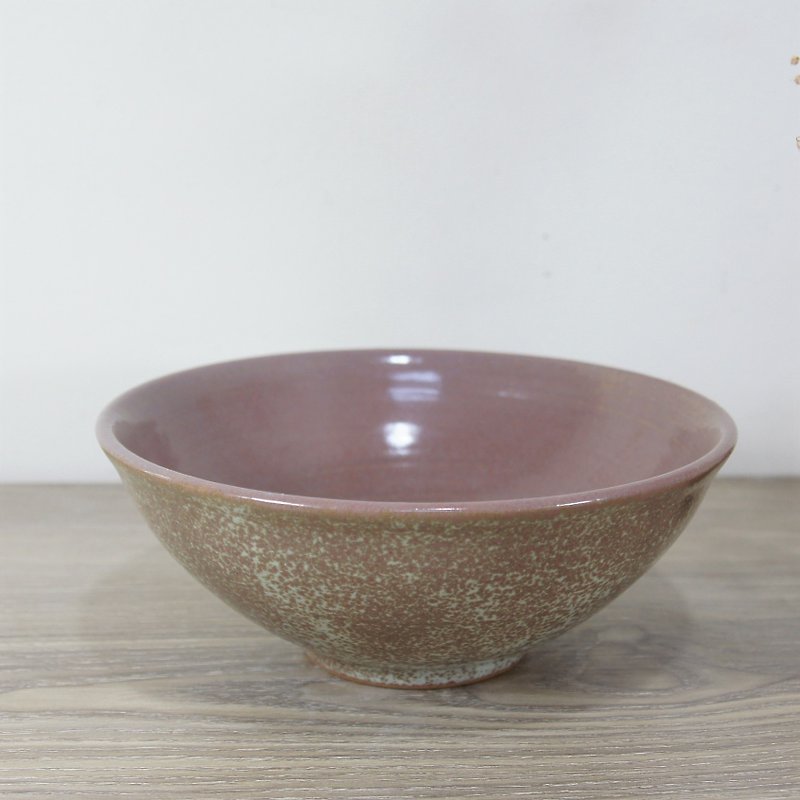 パウダーパウダー掛け釉薬ボウル、容量約700ml - 茶碗・ボウル - 陶器 ピンク