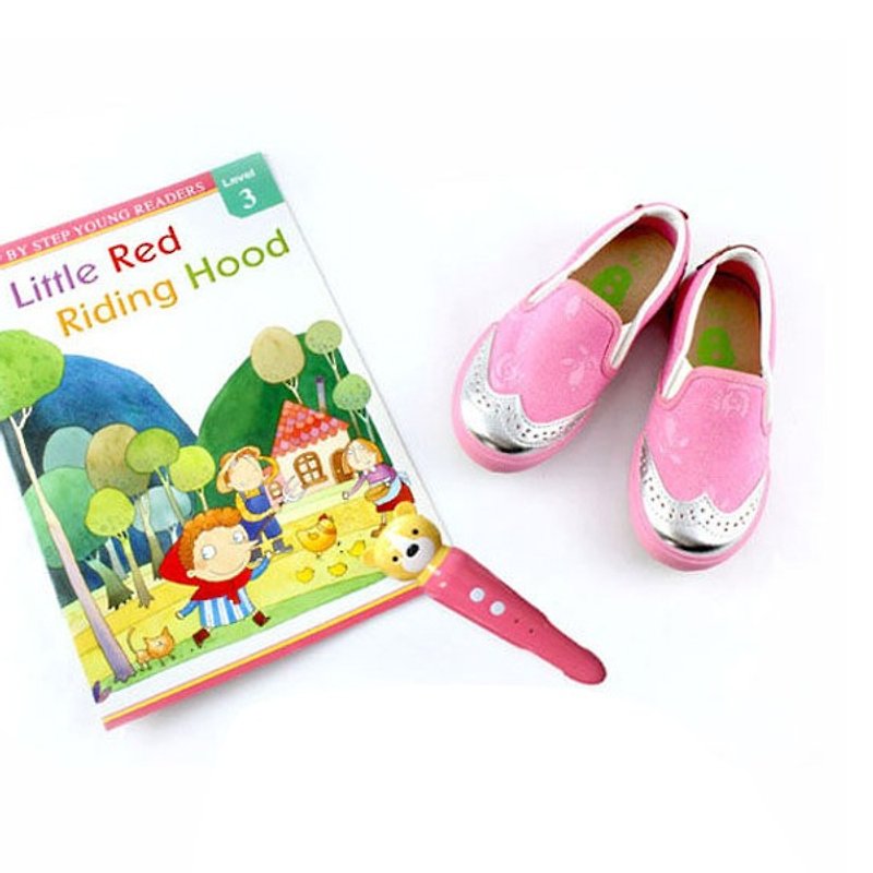 Oxford shoes color Pink/sliver,children's english readers - รองเท้าเด็ก - วัสดุอื่นๆ สึชมพู