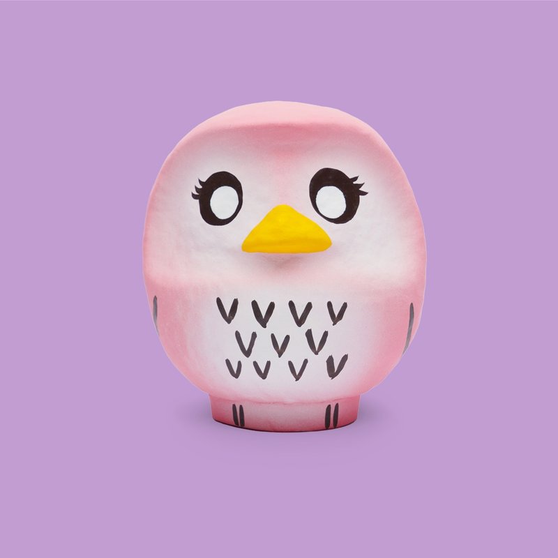 [Buy a big one and get a small one] Owl - safe home | Bodhidharma roly-poly to pray for blessings and make wishes for the day - Items for Display - Paper Pink