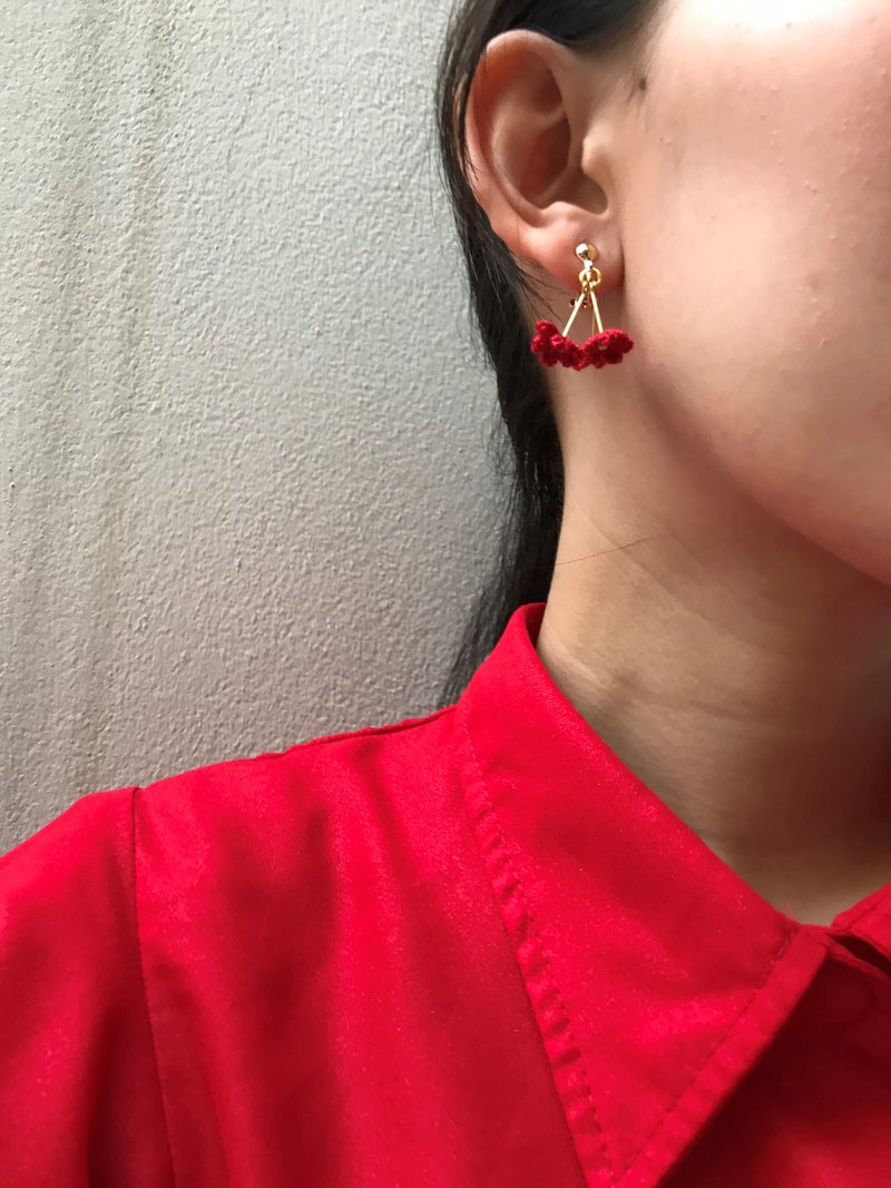 耳環/耳夾 3 Simple Minimal Gypsophila earring - 耳環/耳夾/耳骨夾 - 貴金屬 多色