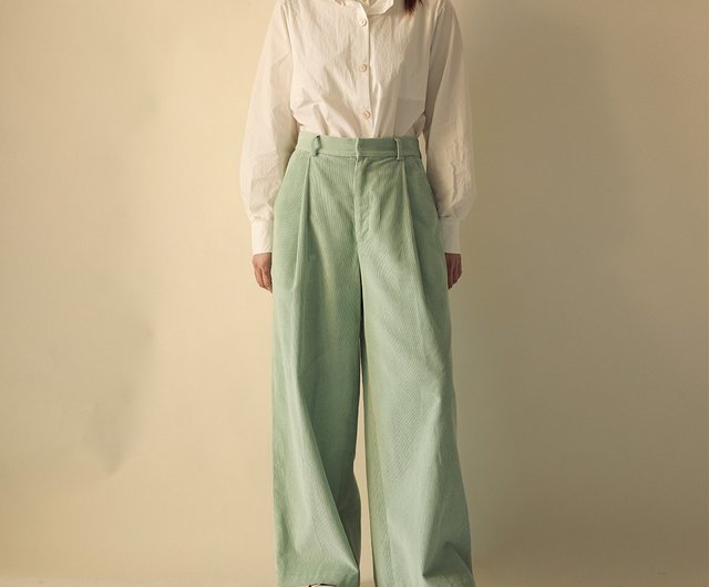 Mint green sale corduroy pants