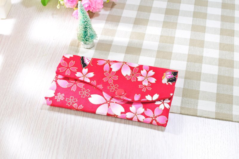 Lucky Jinbao Lucky New Year Red Envelope Bag Passbook Bag (Red) Can be used as a wedding accessory - ถุงอั่งเปา/ตุ้ยเลี้ยง - ผ้าฝ้าย/ผ้าลินิน 