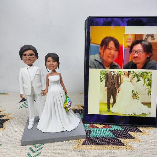 uDesign優湛 【客製化3D人像公仔】手作似顏人型娃娃情侶父母夫妻結婚週年禮物