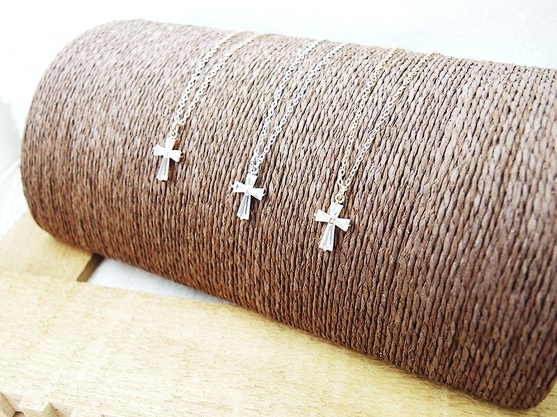 §HUKUROU§ Cross Necklace Stone (Stone) - Necklaces - Other Metals Gold
