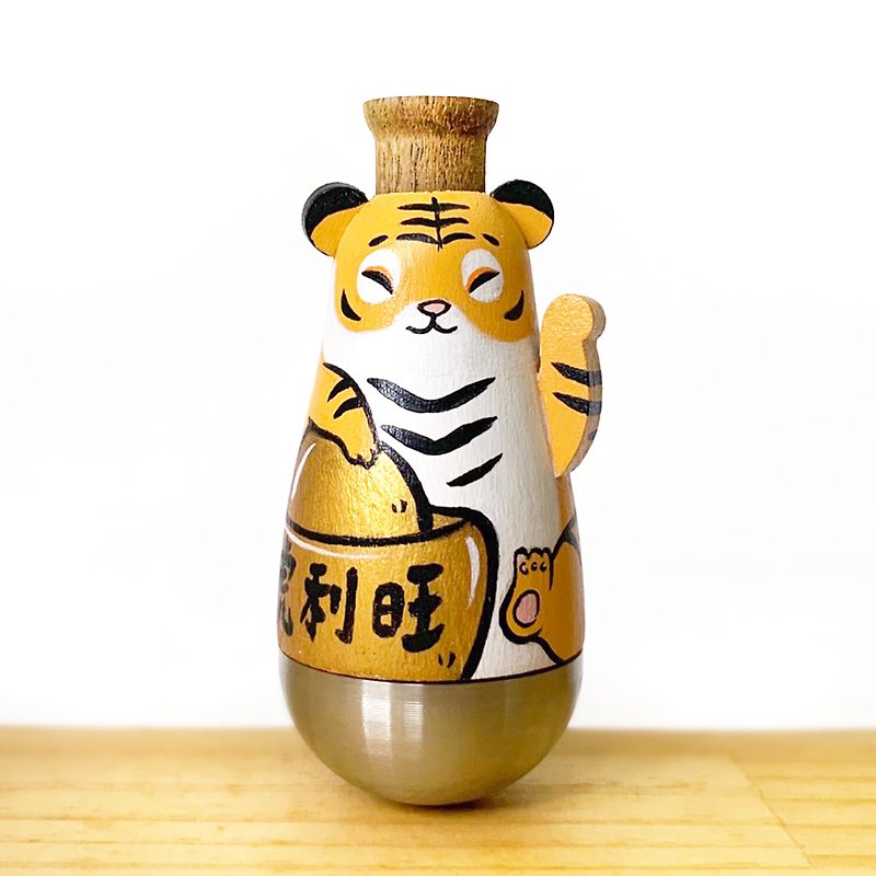 Wen Sen Di – The Year of the Tiger Lucky Tiger Liwang Kazoo KAZOO Doll - กีตาร์เครื่องดนตรี - ไม้ สีส้ม