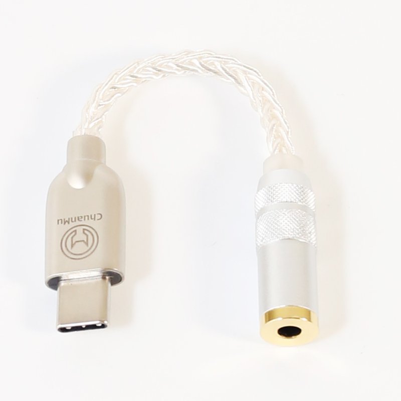 [Kawaki] Type-C to 3.5mm plug adapter cable [W297] sterling silver decoder amp - Gadgets - Other Materials 