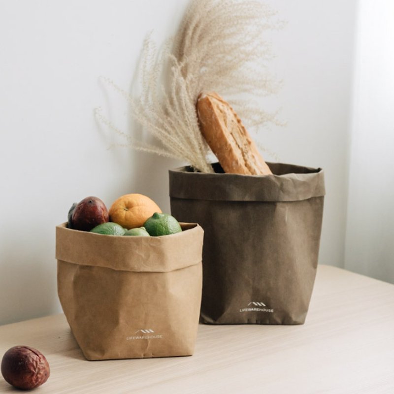 Living warehouse・Germany washable kraft paper bag - Storage - Other Materials Brown