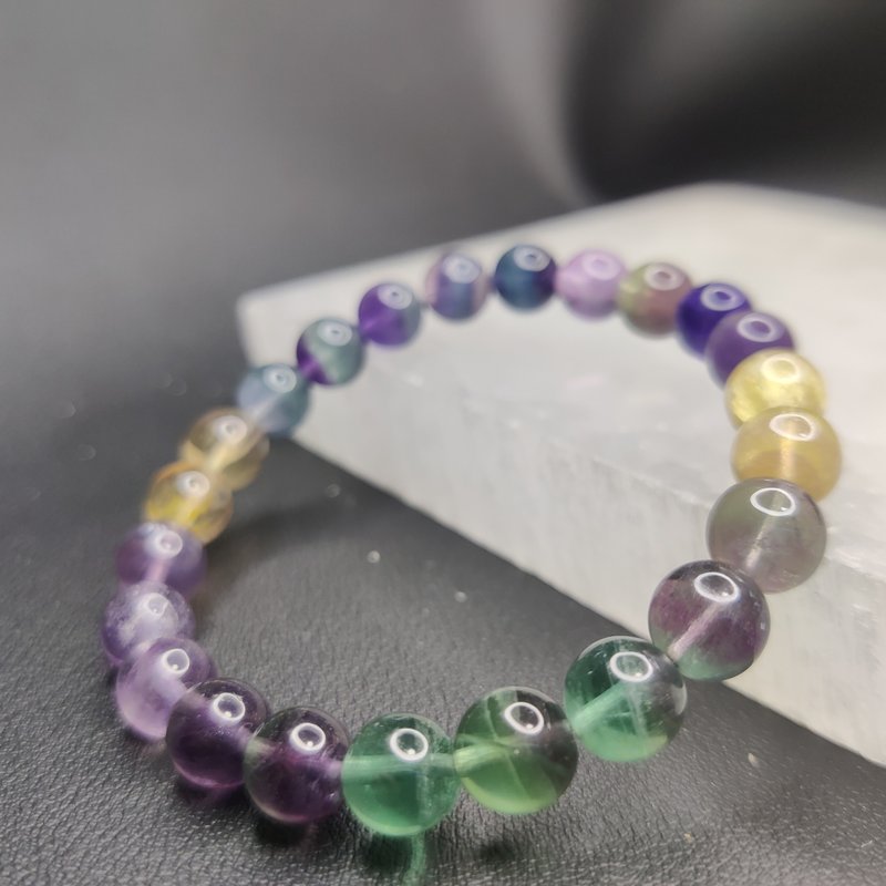 Rainbow Melaleuca Stone 8mm Bracelet Natural Crystal Crystal - สร้อยข้อมือ - คริสตัล 