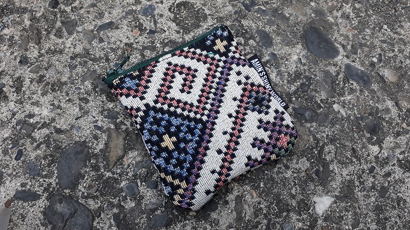 AMIN'S SHINY WORLD手作りの全国風の織りパターンの小さな袋 - 小銭入れ - コットン・麻 多色