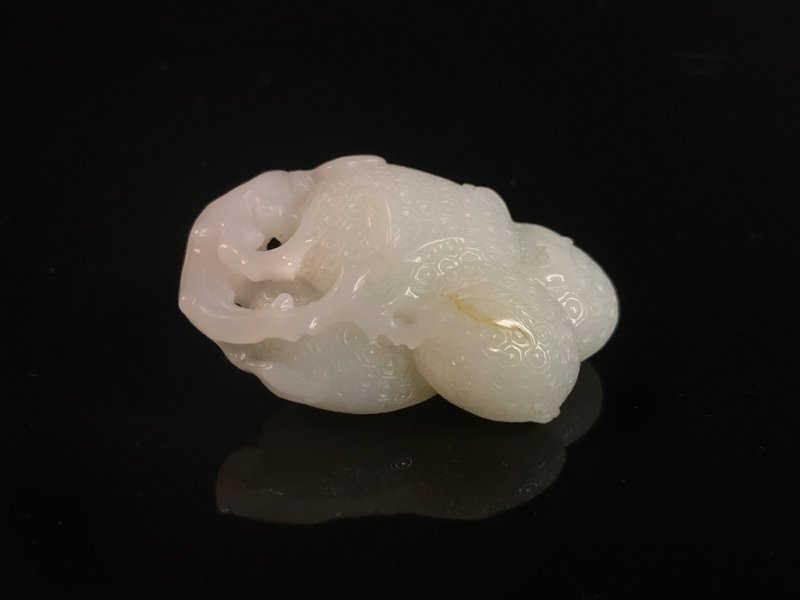清乾隆 白玉荔枝 - 擺飾/家飾品 - 玉石 