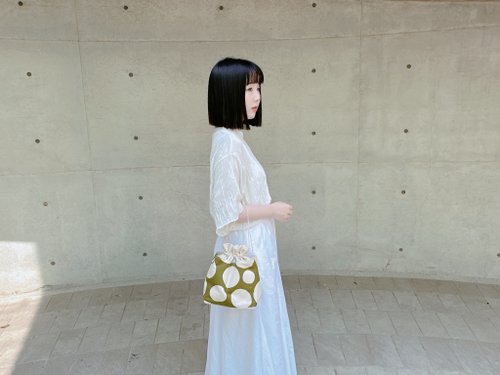 MINIxROSE 小螺絲 小蘿蔔頭束口水桶帆布包-抹茶白玉 束口包 側揹包 斜揹包 手提包