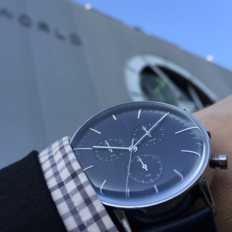 REFINE 6069 watch - Blue - นาฬิกาผู้ชาย - หนังแท้ สีน้ำเงิน