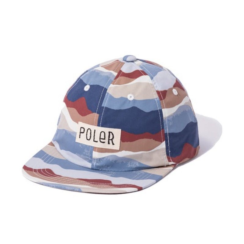 Japan limited POLER ALL OVER 6P CAP six-piece cap/mountain and sea level - Hats & Caps - Polyester Multicolor