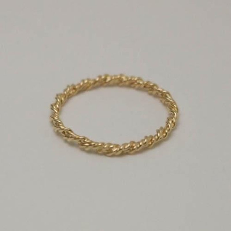 twist ring gd【FR125】 - 戒指 - 其他金屬 金色