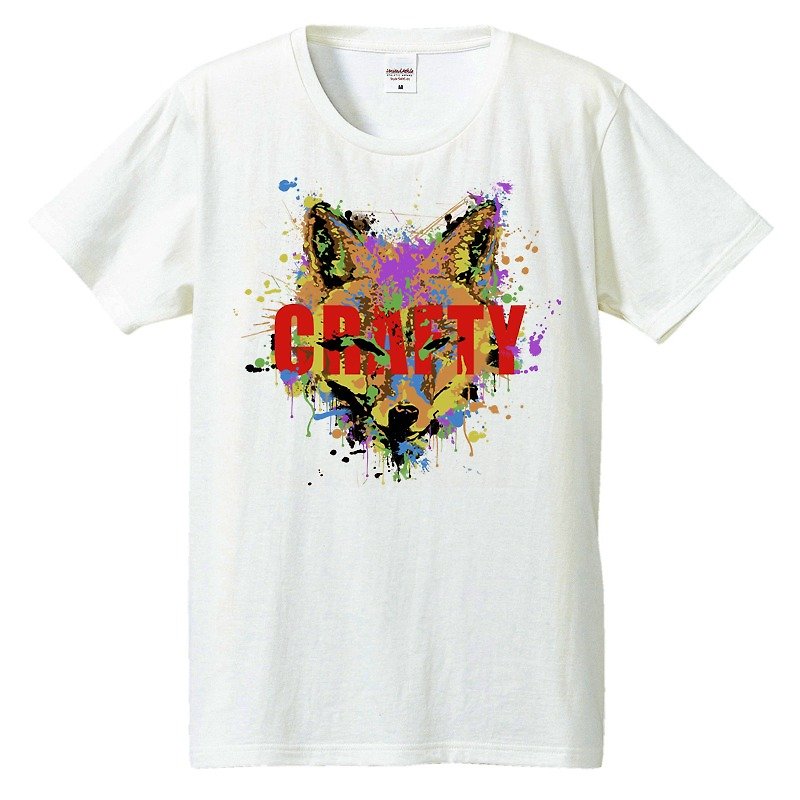 Tシャツ / crafty - 男 T 恤 - 棉．麻 白色