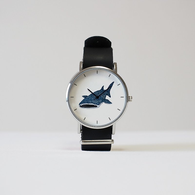 ジンベイザメの腕時計 - 女裝錶 - 其他金屬 藍色