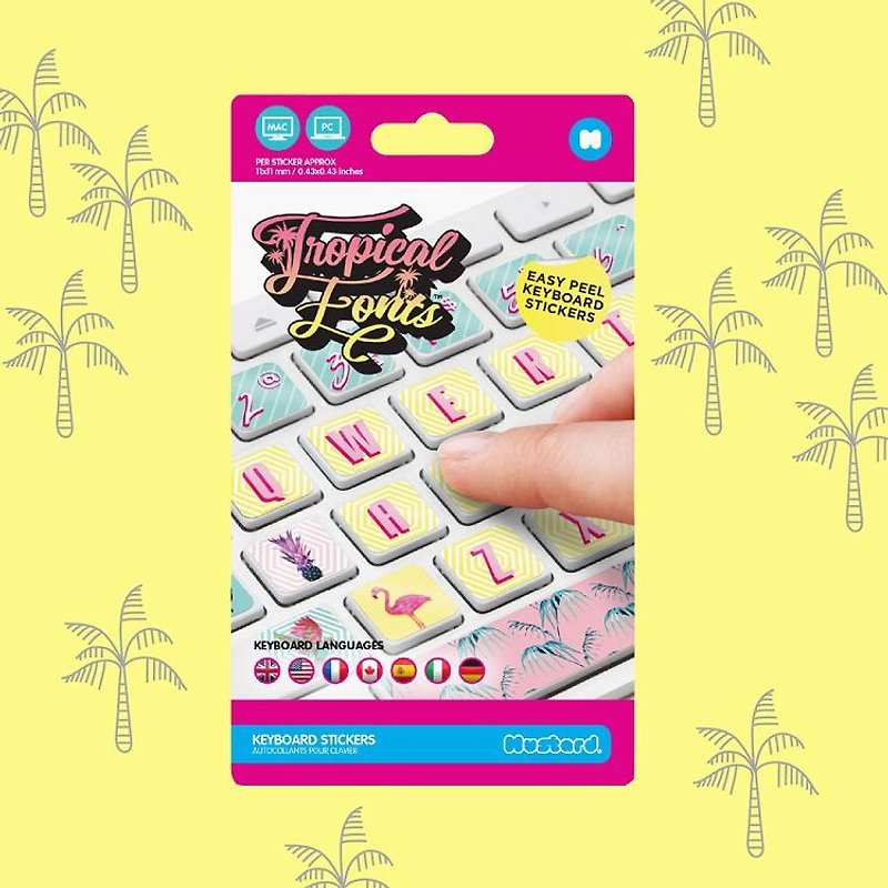 British Mustard Keyboard Sticker-Tropical Style - Other - Paper 