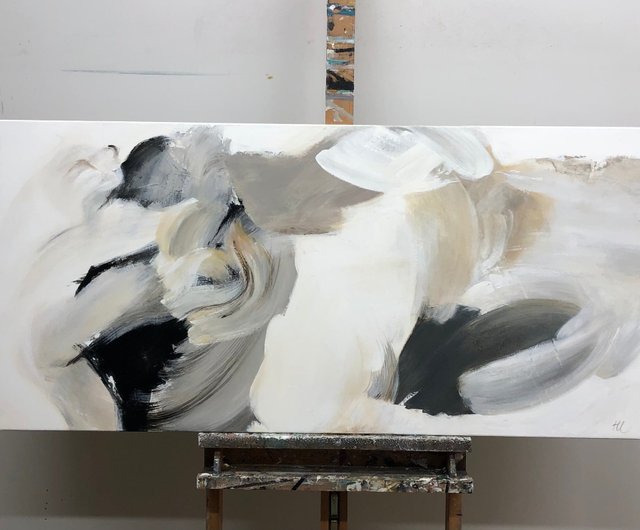 現代的なアート作品 グレー ベージュ 現代的なアート作品 グレー ベージュ 現代的なアート作品 グレー