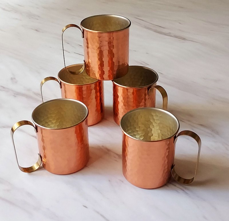 Showa Era•Japanese handmade hammered mesh• Bronze mug•Coffee cup camping cup type B - แก้วมัค/แก้วกาแฟ - ทองแดงทองเหลือง 