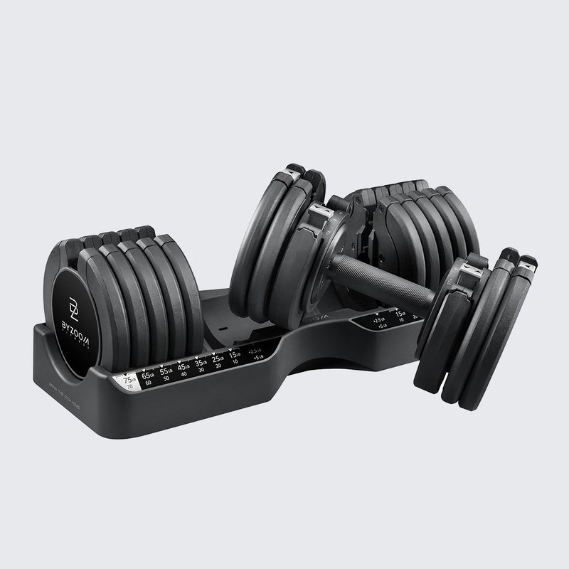 Adjustable dumbbell 34 kg (75 lbs) 21-segment weight second speed adjustment group speed adjustment dumbbell 1 piece - Fitness Equipment - Other Materials 