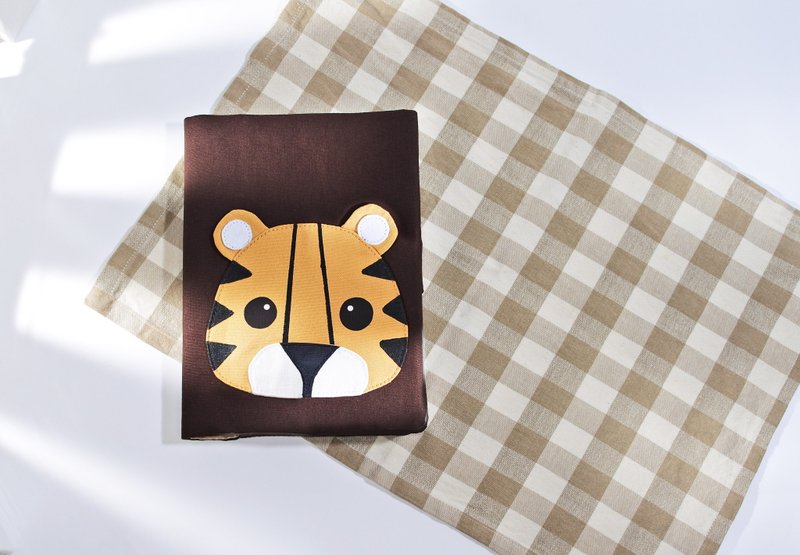 Mother and baby manual A5 size cloth book clothes hand account book clothes tiger baby models - Book Covers - Cotton & Hemp 