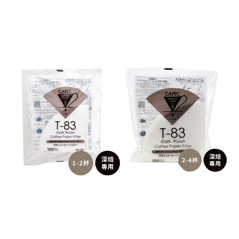 日本CAFEC深焙專用濾紙100張 / 共2款 - 咖啡壺/手沖壺 - 紙 白色