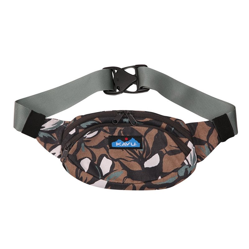 【西雅圖 KAVU】Canvas Spectator 時尚旅行腰包 花朵壁畫 #9204 - 側背包/斜背包 - 棉．麻 多色