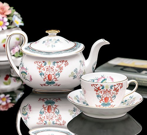 擎上閣裝飾藝術 英國製wedgwood 250週年紀念骨瓷咖啡具套裝 個人下午茶具組